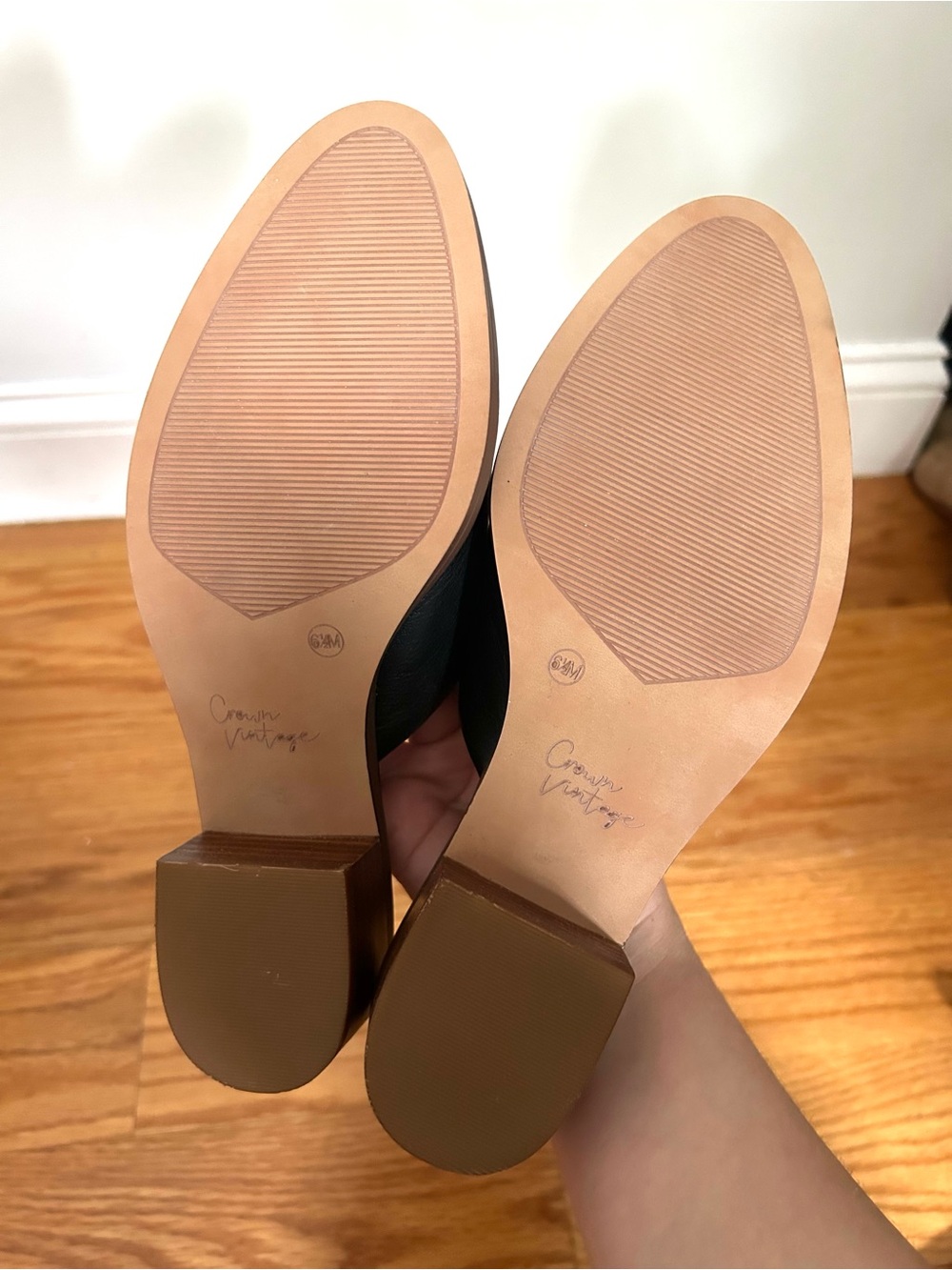 Crown Vintage Rydella Leather Mules Work Office Casual Fall Shoes - Picture 6 of 6